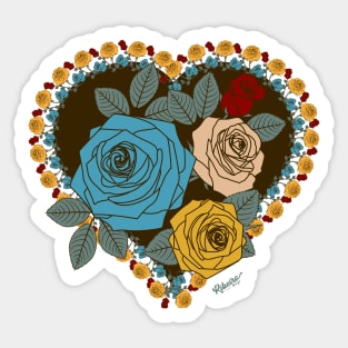 Colorful Roses Sticker